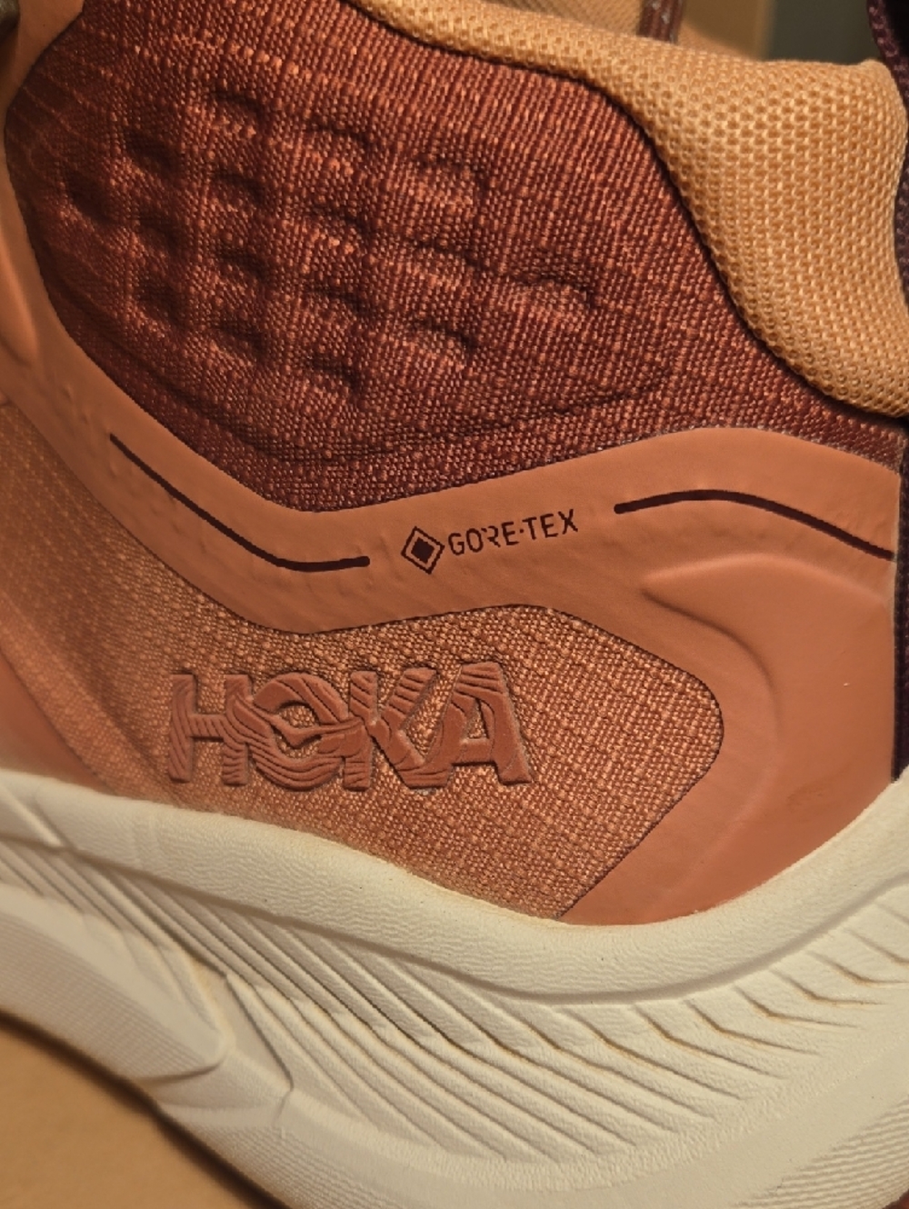 HOKA WOMEN'S TRANSPORT HIKE GORE-TEX ROSE LATTE/BLUSH - Picture 14 of 15